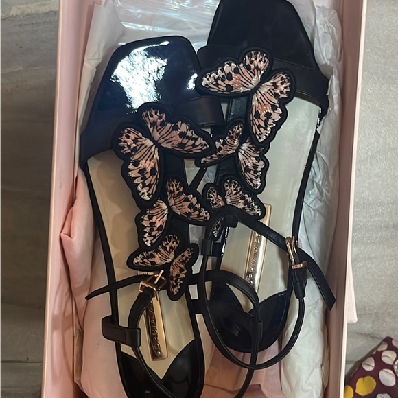 Sophia Webster Shoes - Sophia Webster black butterfly flat sandal 39
